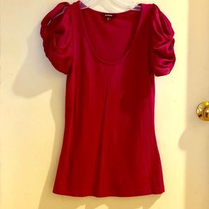 Maroon/burgundy Express top